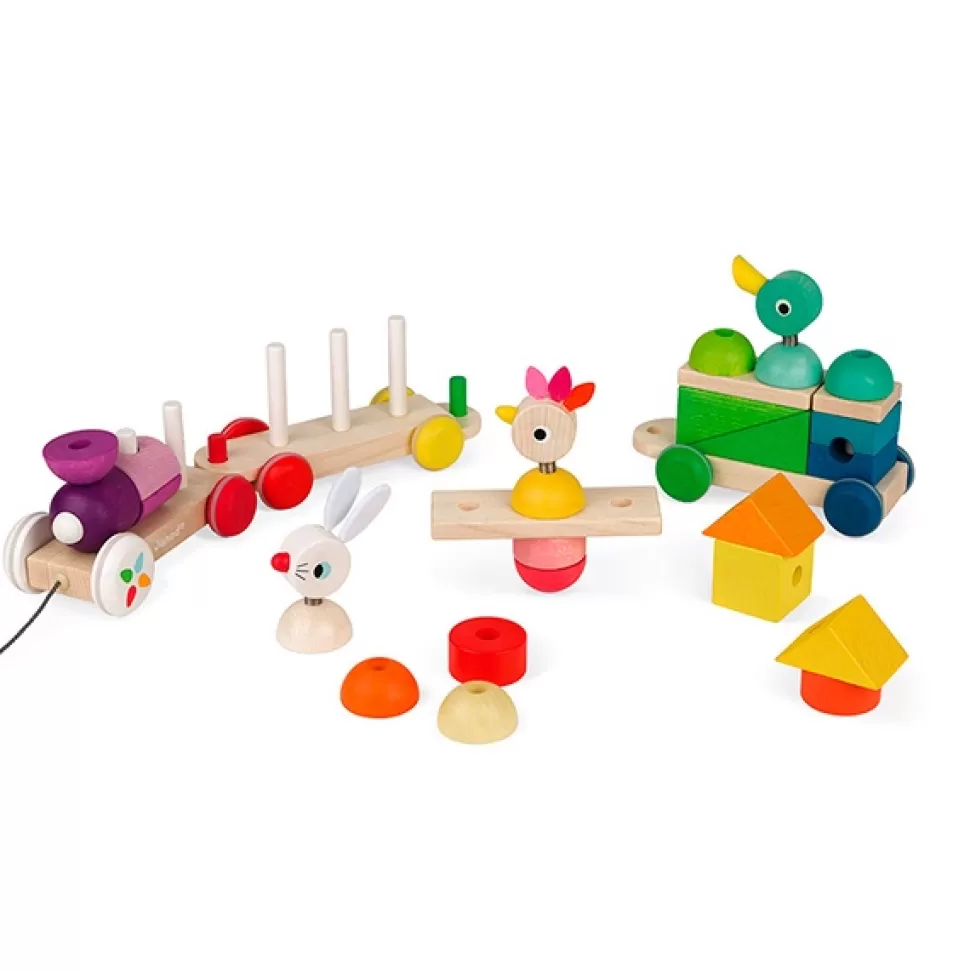 Brinquedos Janod Janod Trem De Madeira Animais< Brinquedos De Madeira