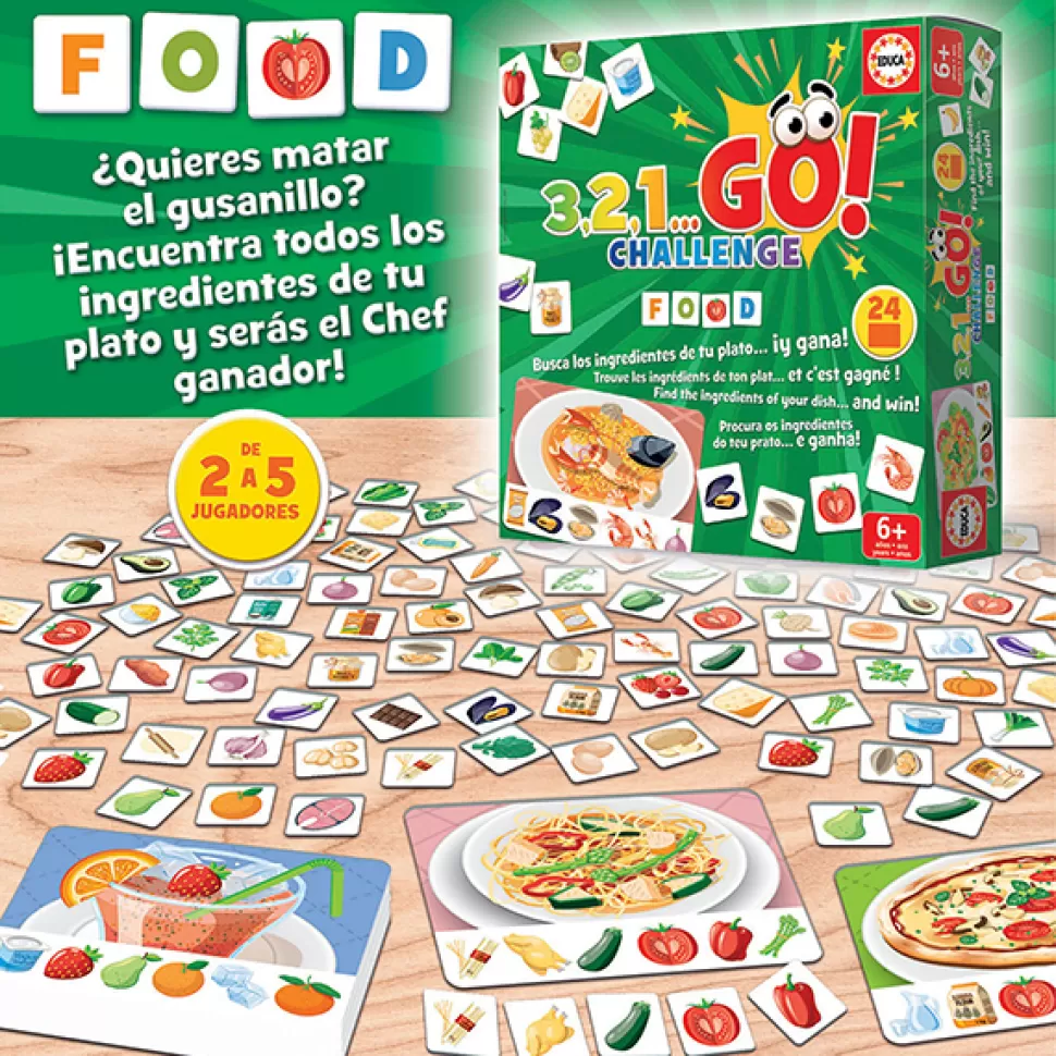 Store Brinquedos Educa Borras Jogo 3.2.1 Go Challenge -Food