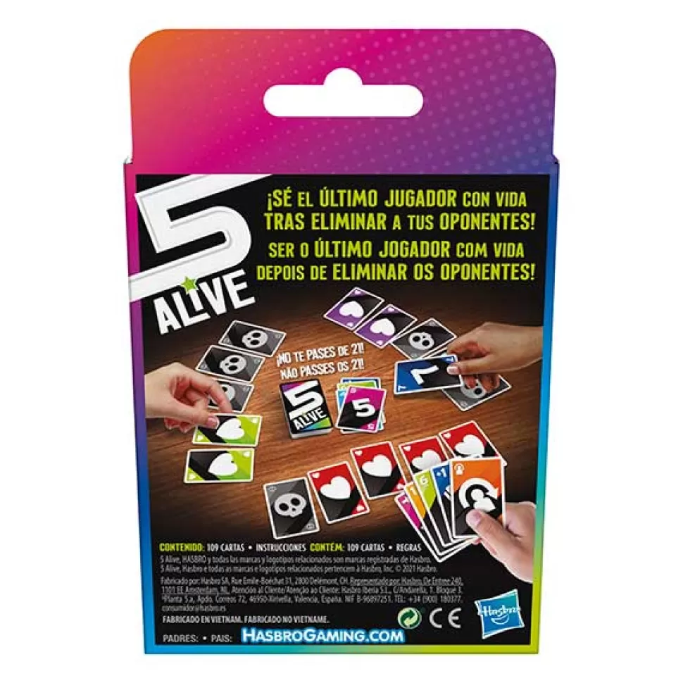 Fashion Brinquedos Hasbro Jogo De Cartas Five Alive