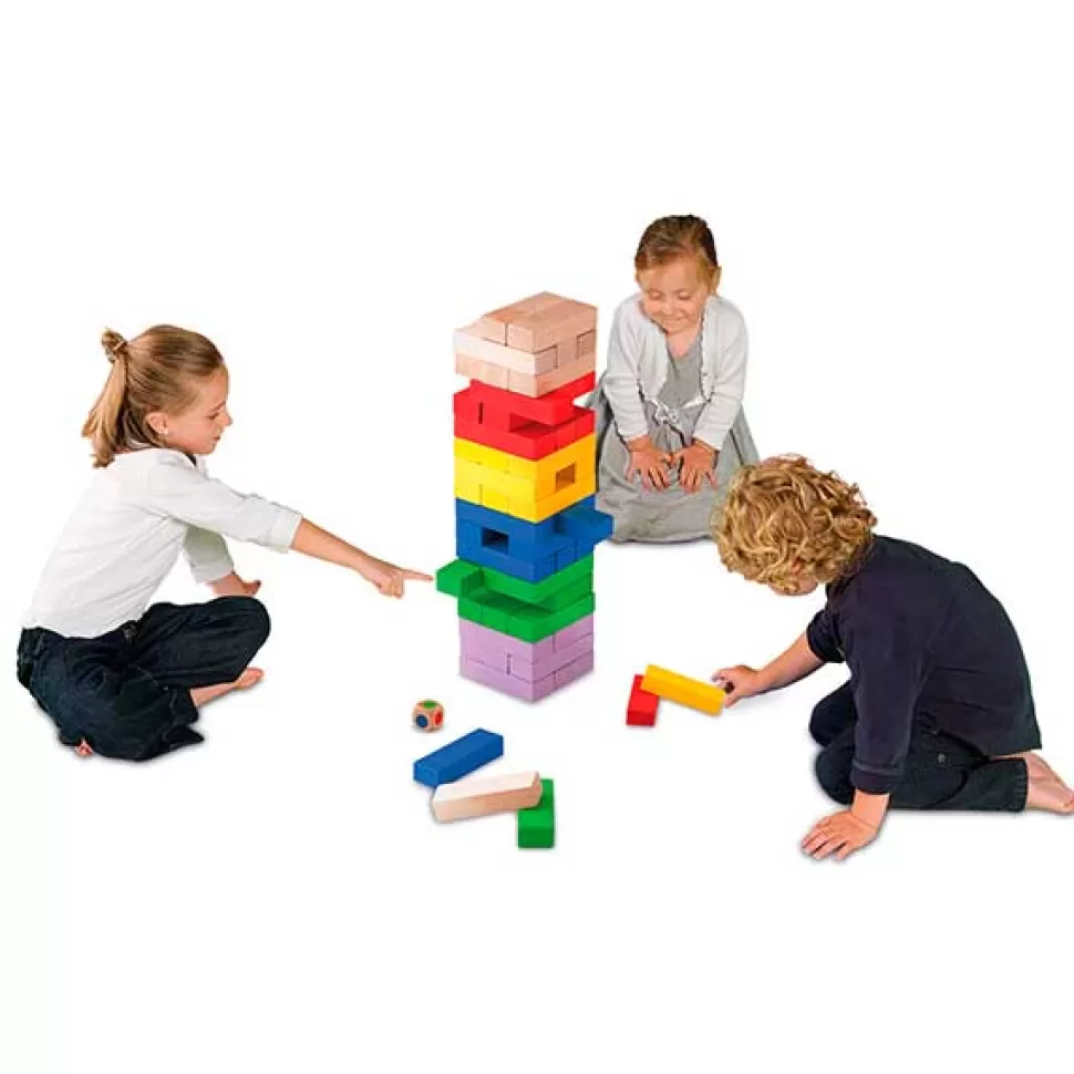 Outlet Brinquedos Cayro Jogo De Tabuleiro Block A Block Gigante De Madeira