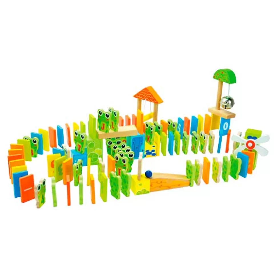 Hot Brinquedos Legler Jogo De Tabuleiro Domino De Madeira Rally Sapos