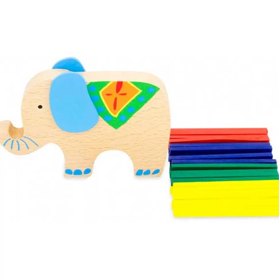New Brinquedos Ulysse Jogo Equilibrio Elefante De Madeira