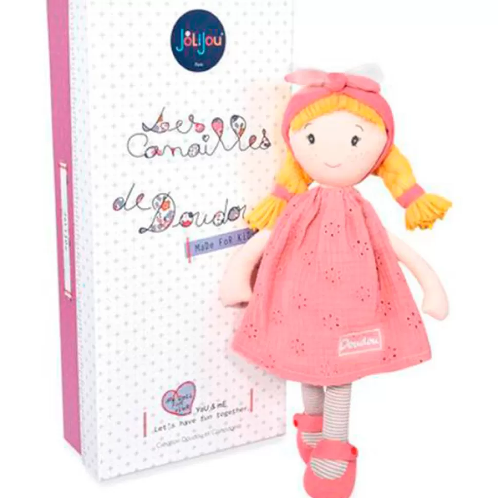 Brinquedos Doudou Et Compagnie Jolijou Suzette Boneca Vestido Rosa 36Cm< Bonecas De Pano