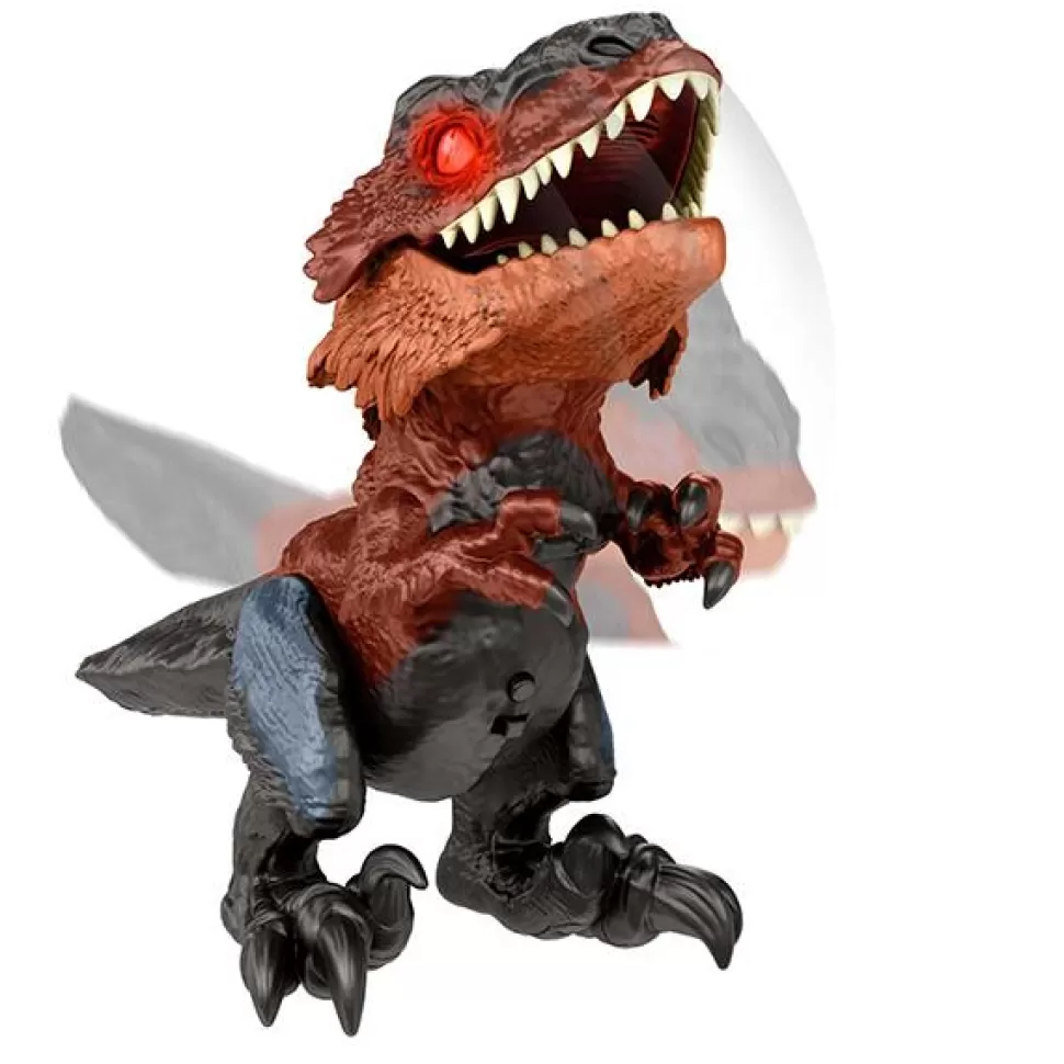 Brinquedos Jurassic World Jurassic World Figura Dinossauro Desenjaulado En Llamas Pirorraptor Rowdy Roars< Brinquedos De Dinossauros