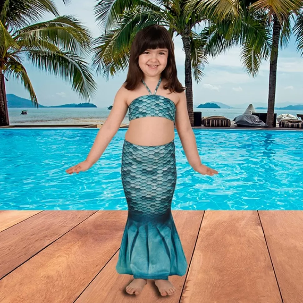 Brinquedos Kuaki Kuaki Cauda De Sereia Infantil Turquesa 2 Peca< Brinquedos Piscina