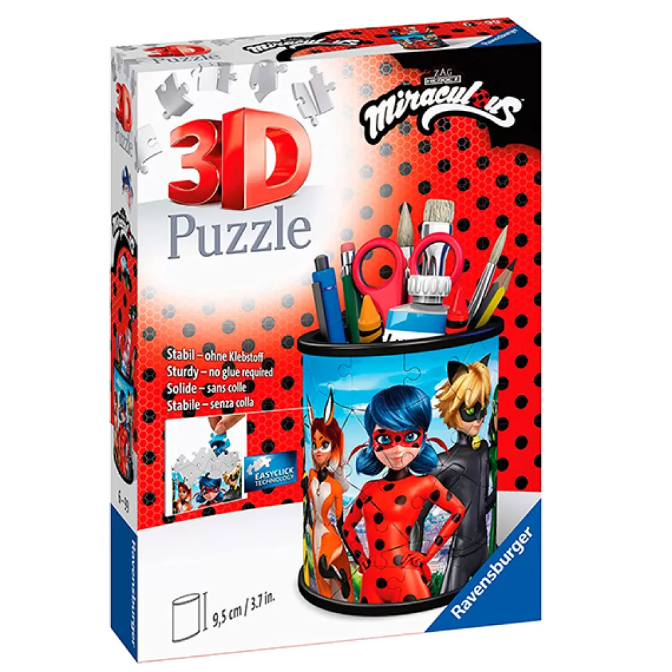 Hot Brinquedos Ladybug Ladybug Puzzle 3D Porta Lapis Miraculous