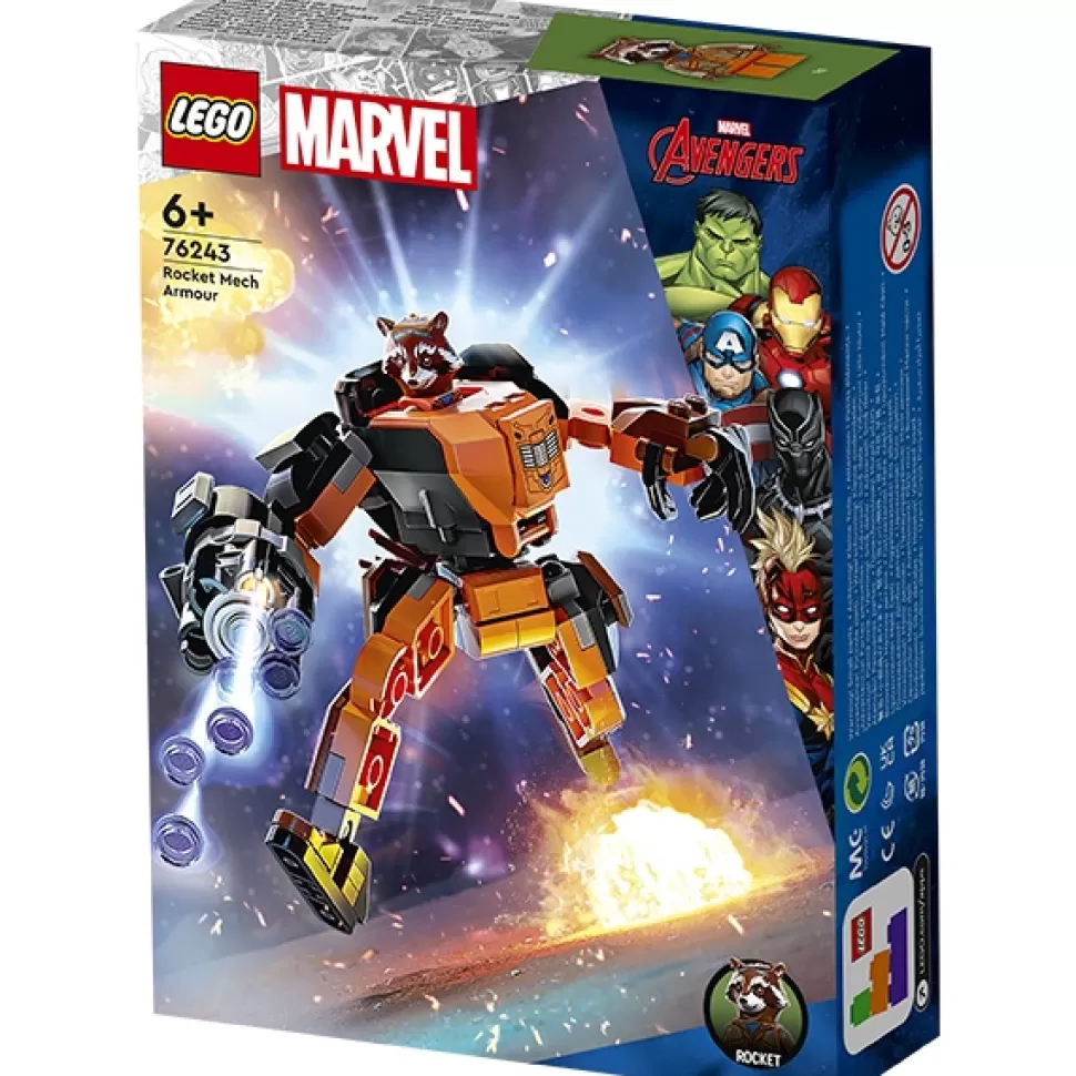 Brinquedos Lego Marvel Super Heroes Lego 76243 Super Heroes Marvel Armadura Mech Do Rocket< Brinquedos De Dragões