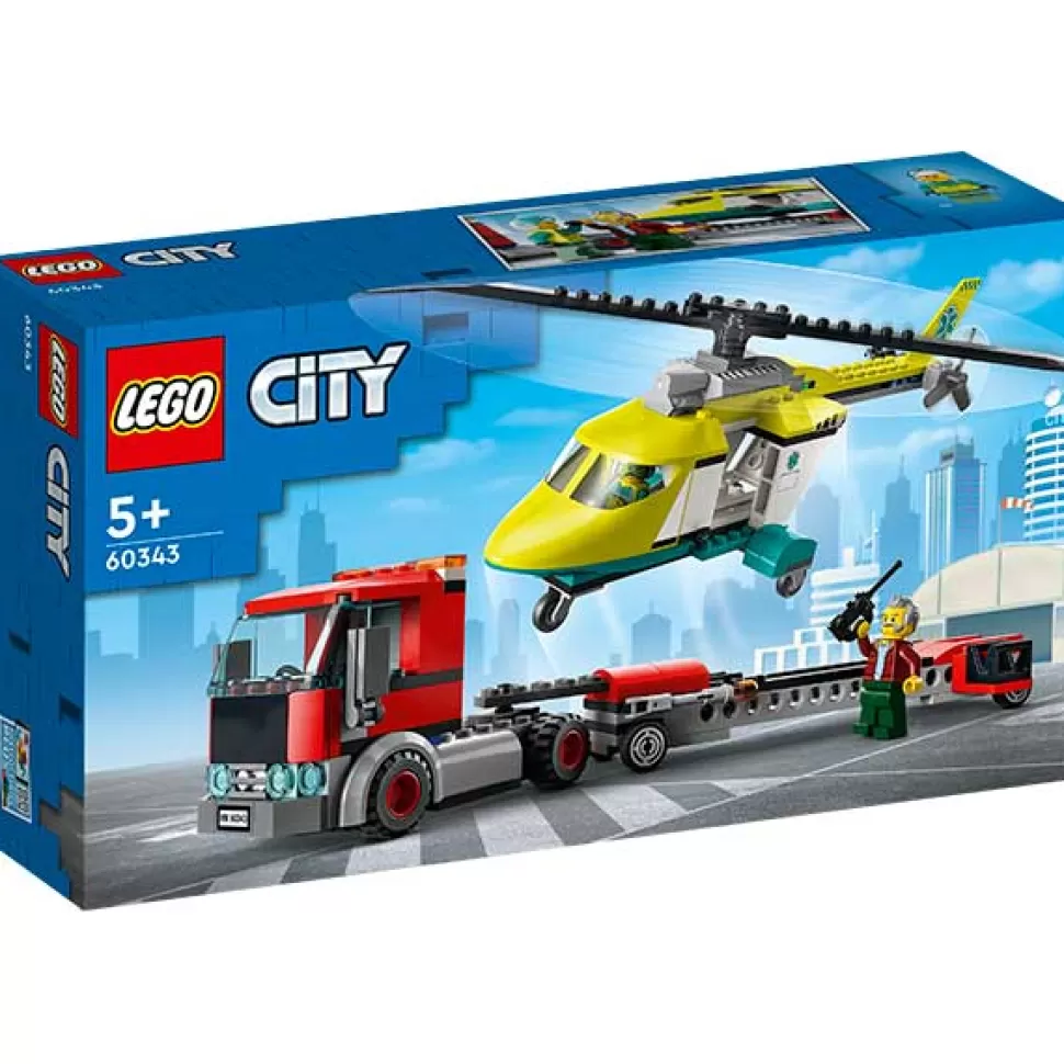 Brinquedos Lego City Lego City 60343: Transporte De Helicoptero De Salvamento< Brinquedos De Camiões
