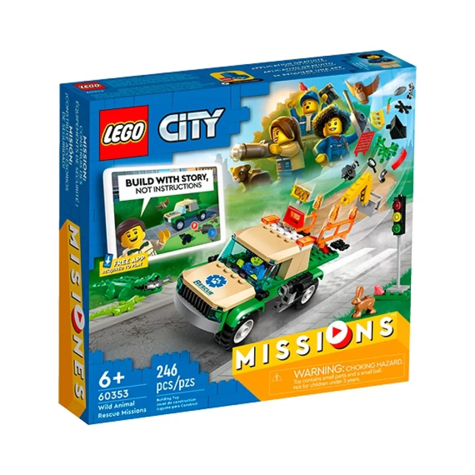 Brinquedos Lego City Lego City 60353 Missoes De Resgate De Animais Selvagens< Brinquedos De Carros