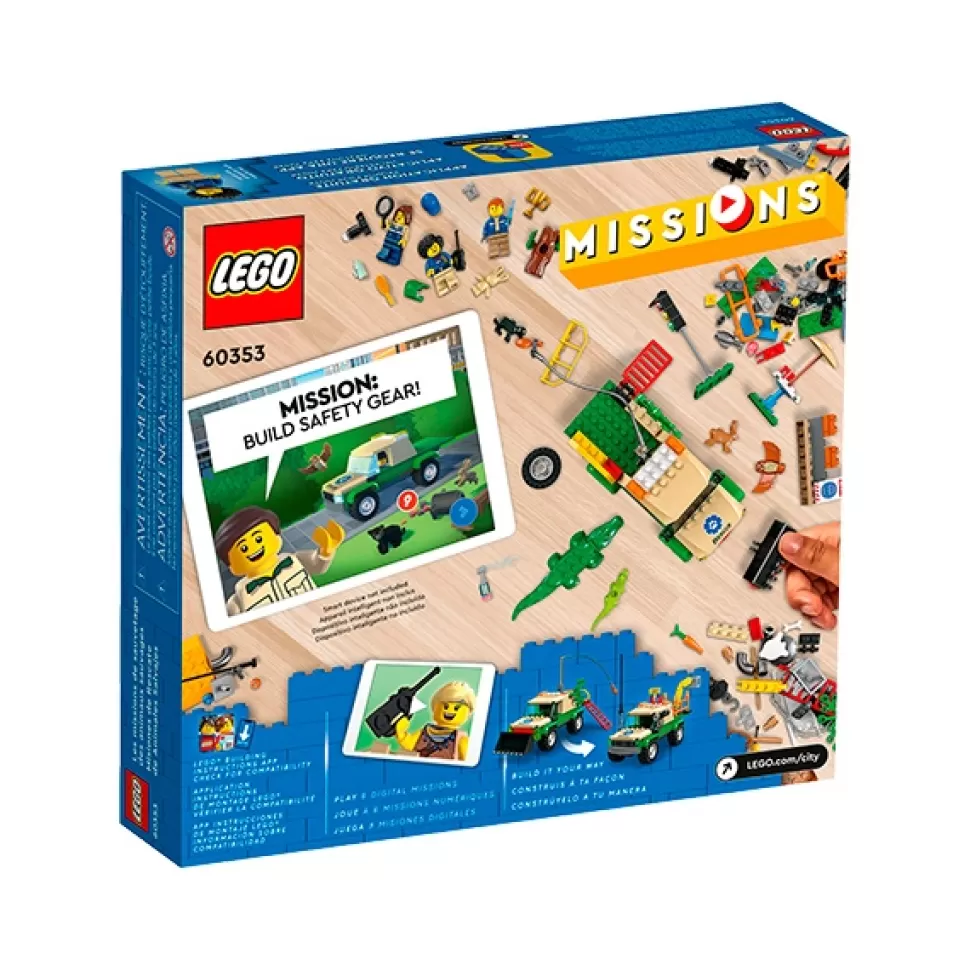 Brinquedos Lego City Lego City 60353 Missoes De Resgate De Animais Selvagens< Brinquedos De Carros