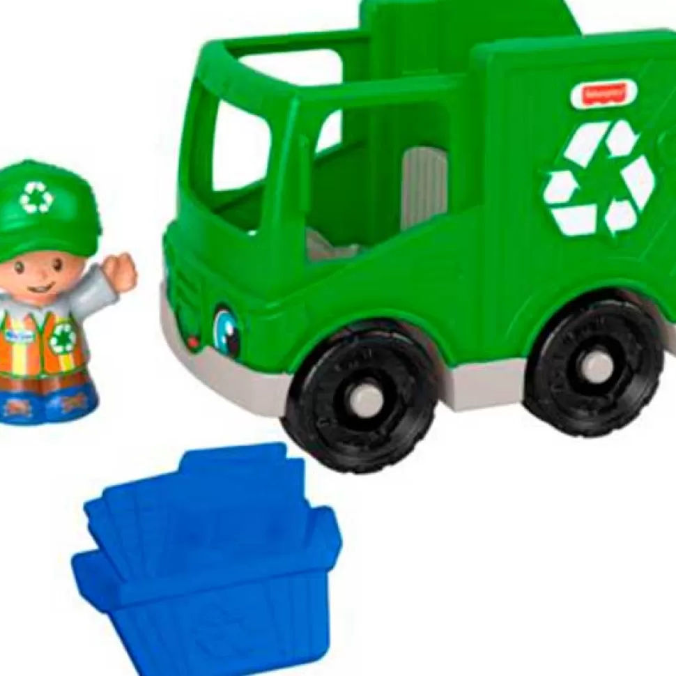 Brinquedos Little People Little People Caminhao De Reciclagem Com Figura< Brinquedos De Camiões