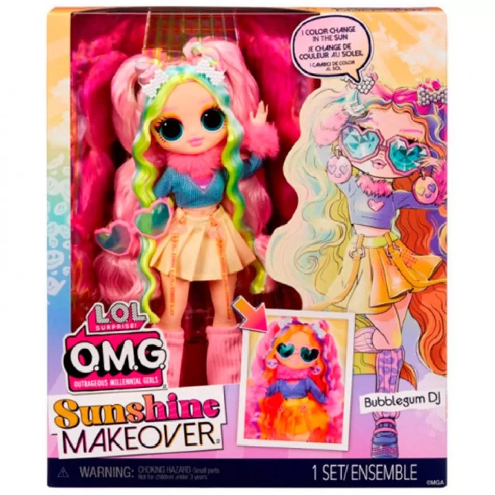 Store Brinquedos LOL OMG Lol Surprise Omg Sunshine Makeover Bubblegum Dj