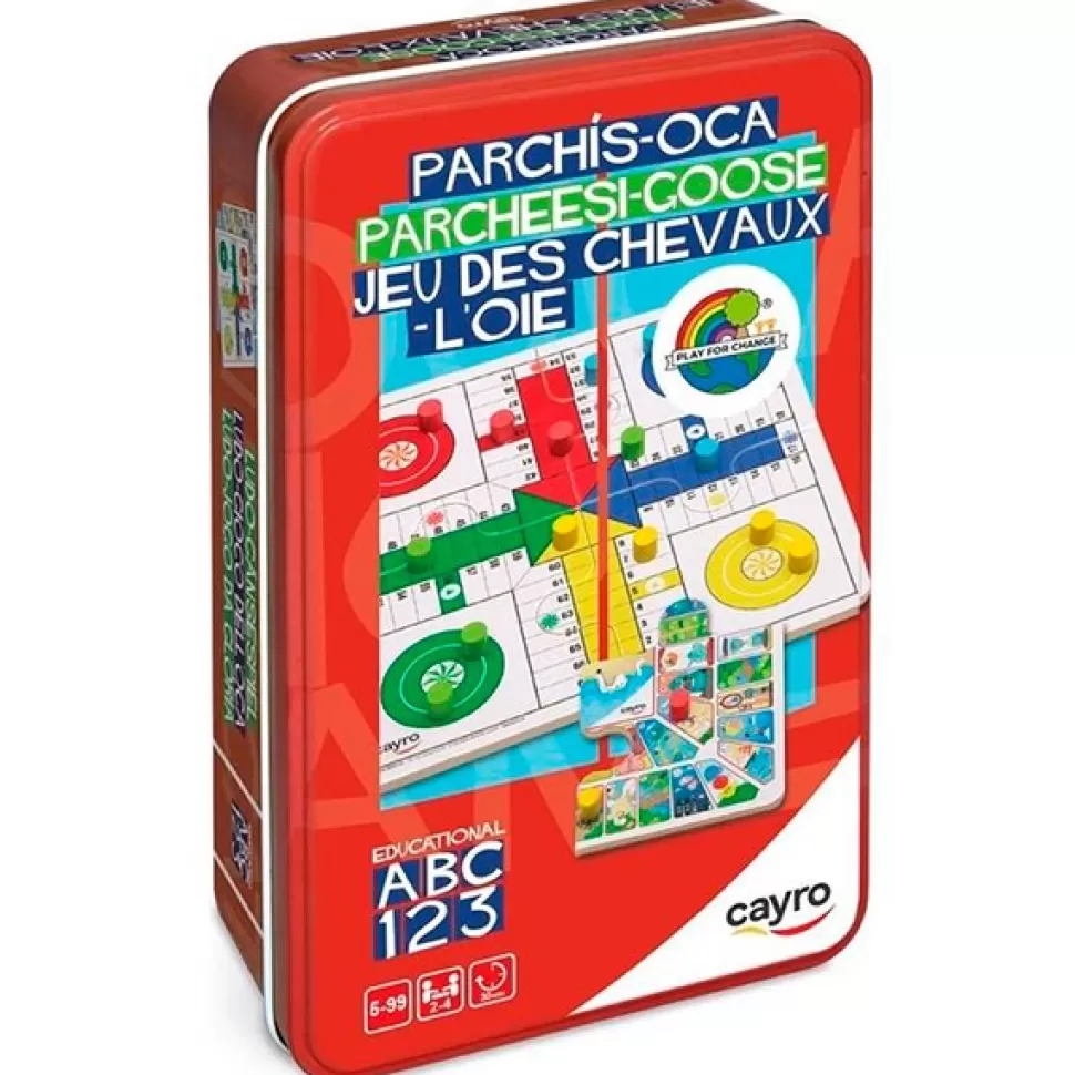 Store Brinquedos Cayro Ludo-Ganso Metal Box Travel