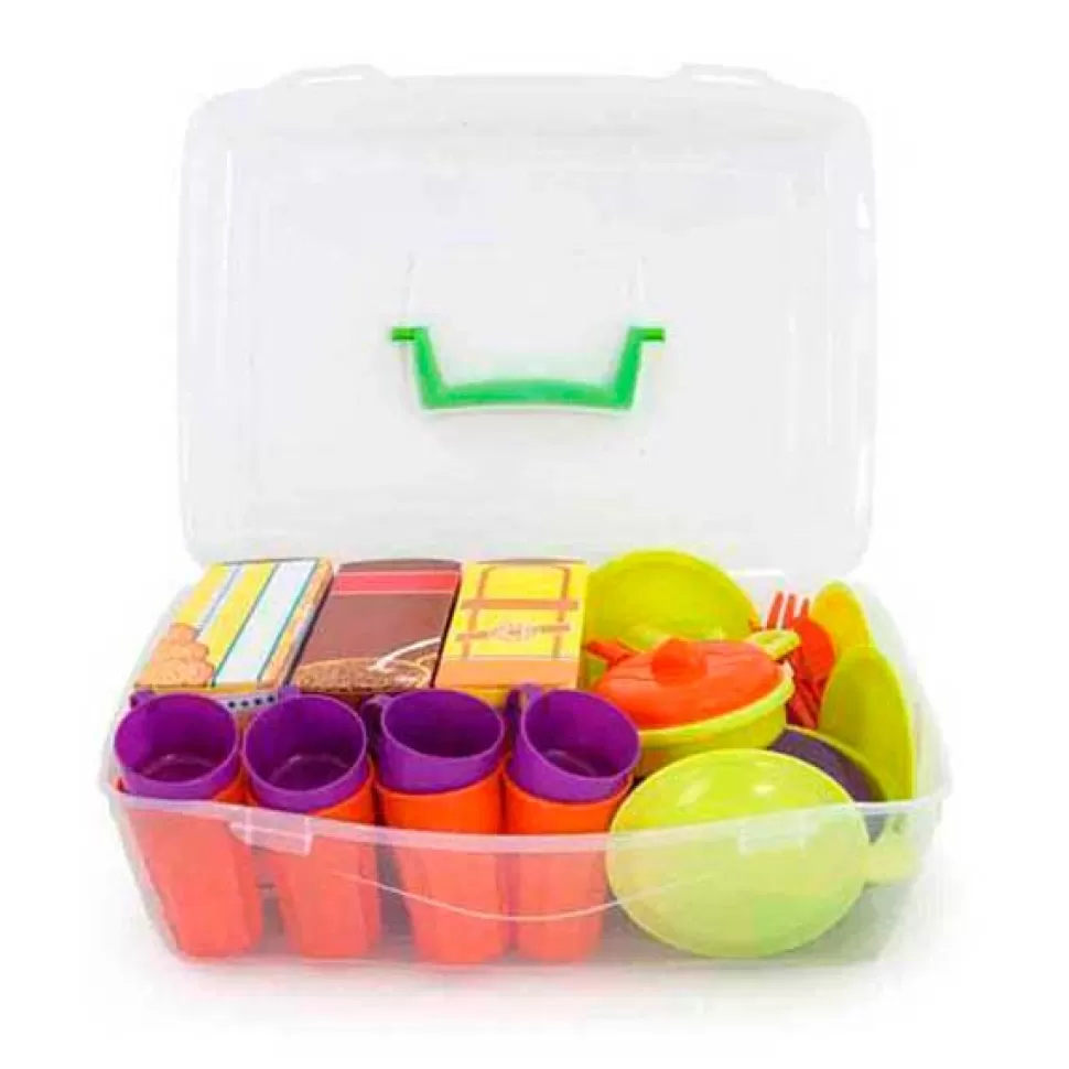 Brinquedos Vicam Maleta 34 Pecas Utensilios Cozinha< Brinquedos De Cozinha