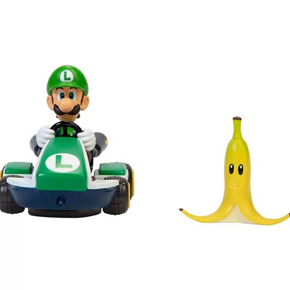 Brinquedos Mario Bros Mario Kart Luigi Mega Twists Com Banana 13Cm< Brinquedos De Carros