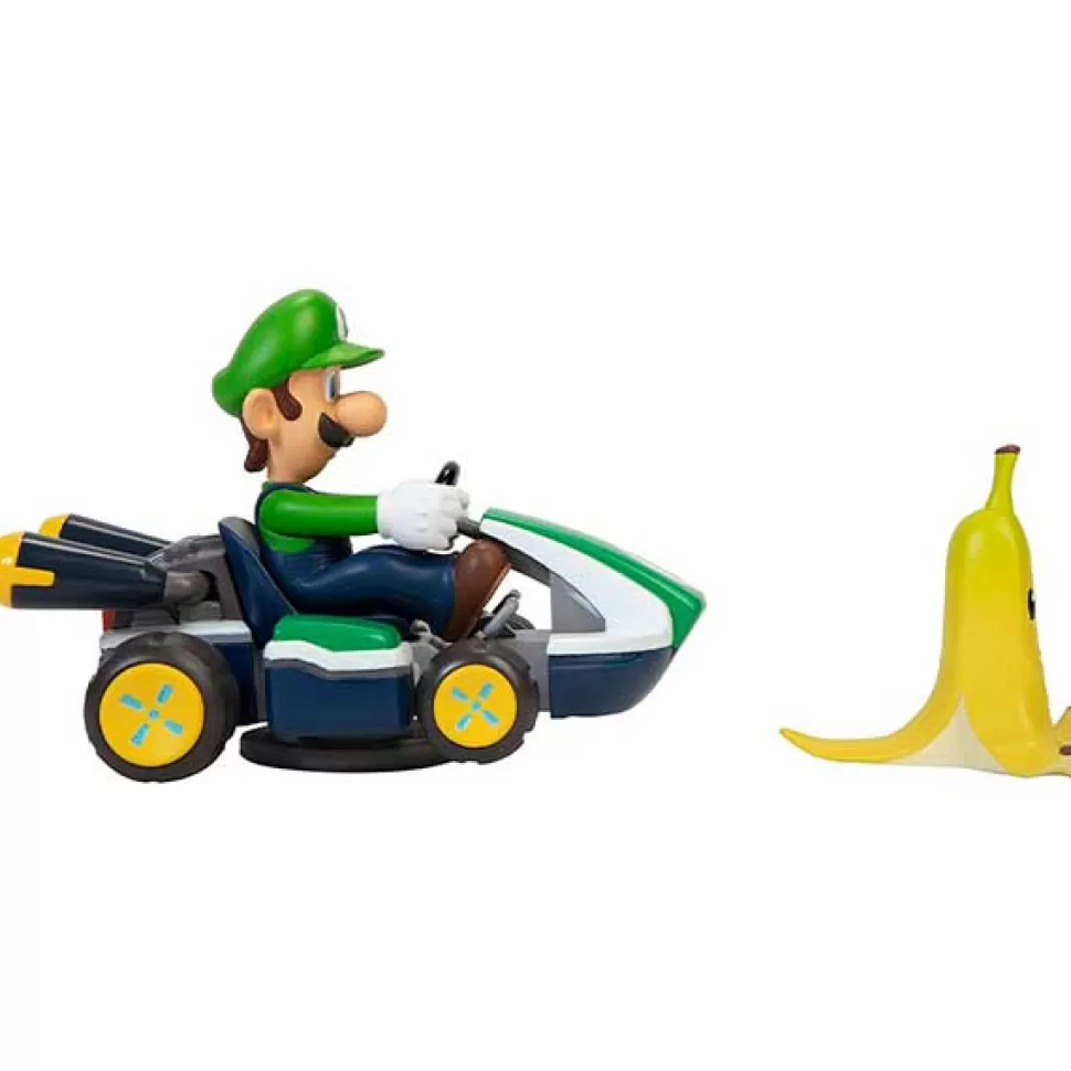 Brinquedos Mario Bros Mario Kart Luigi Mega Twists Com Banana 13Cm< Brinquedos De Carros