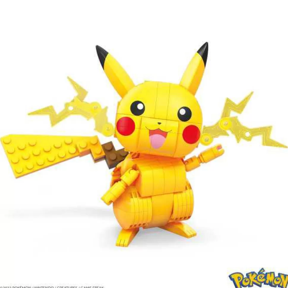 Brinquedos Pokemon Mega Construx Pokemon Construir E Exibir Pikachu< Brinquedos Super-Heróis