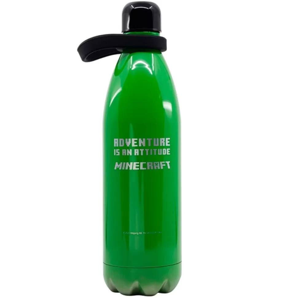 Brinquedos Minecraft Minecraft Garrafa Termica Aco Inoxidavel 1000Ml< Brinquedos De Cozinha
