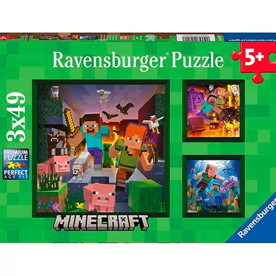 Cheap Brinquedos Minecraft Minecraft Puzzle Infantil 3X49P