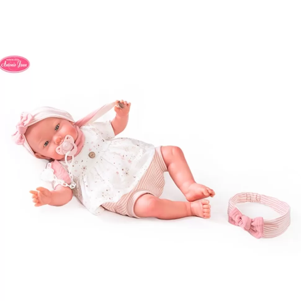 Brinquedos Antonio Juan Minha Primeira Alejandra Reborn Com Tiara Para Voce 52Cm< Bonecas Bebé
