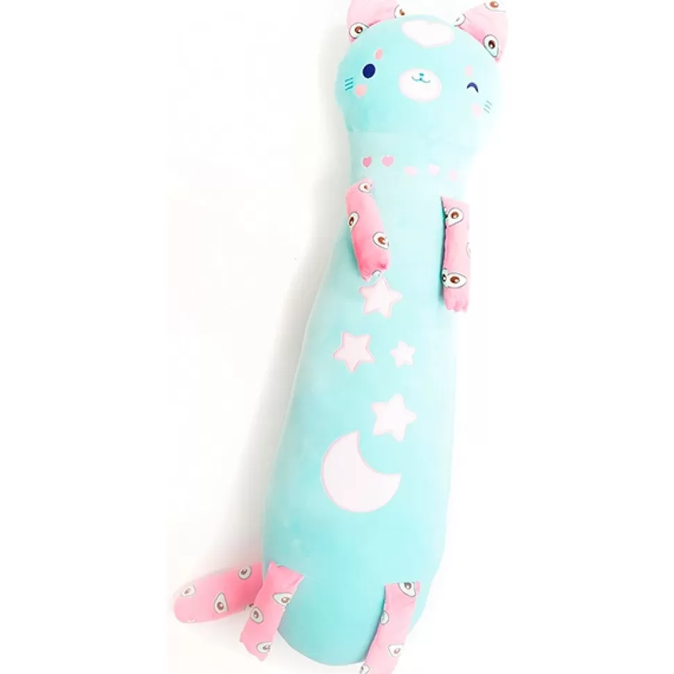 New Brinquedos Nice Momomi Kiki Gato Turquesa 120Cm