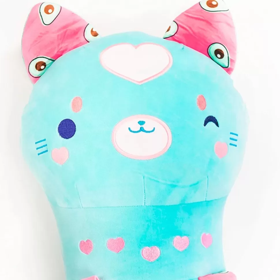 New Brinquedos Nice Momomi Kiki Gato Turquesa 120Cm