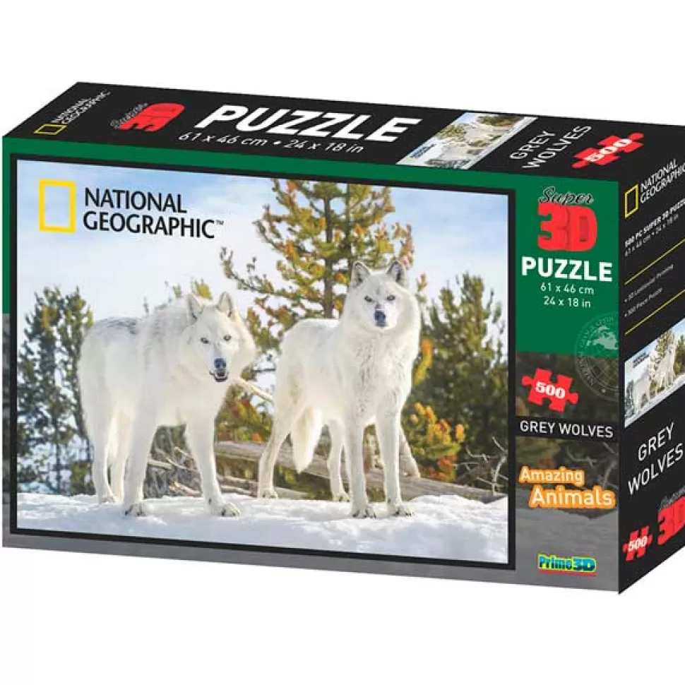 Outlet Brinquedos National Geographic National Geographic Prime 3D Puzzle 500P Lobos