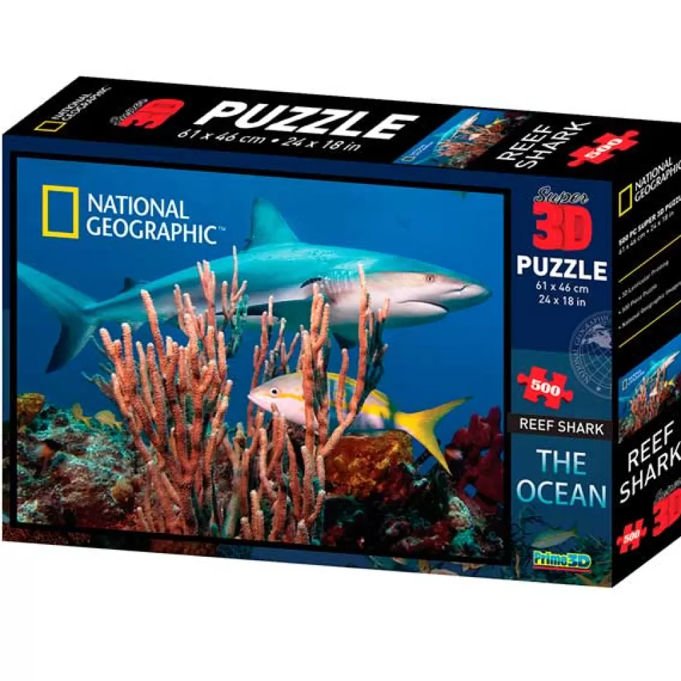 Cheap Brinquedos National Geographic National Geographic Prime 3D Puzzle 500P Tubarao