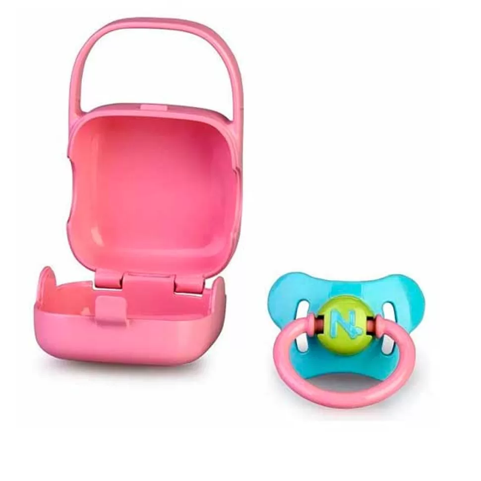 Brinquedos Nenuco Nenuco Chupeta E Porta-Chupetas Rosa< Bonecas Bebé