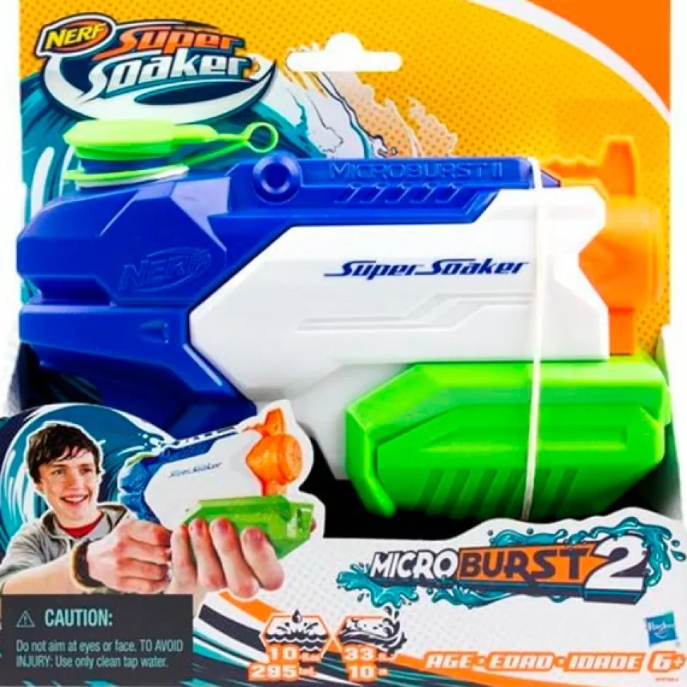 Brinquedos Nerf Nerf Super Soaker Pistola De Agua Microburst 2< Brinquedos Piscina