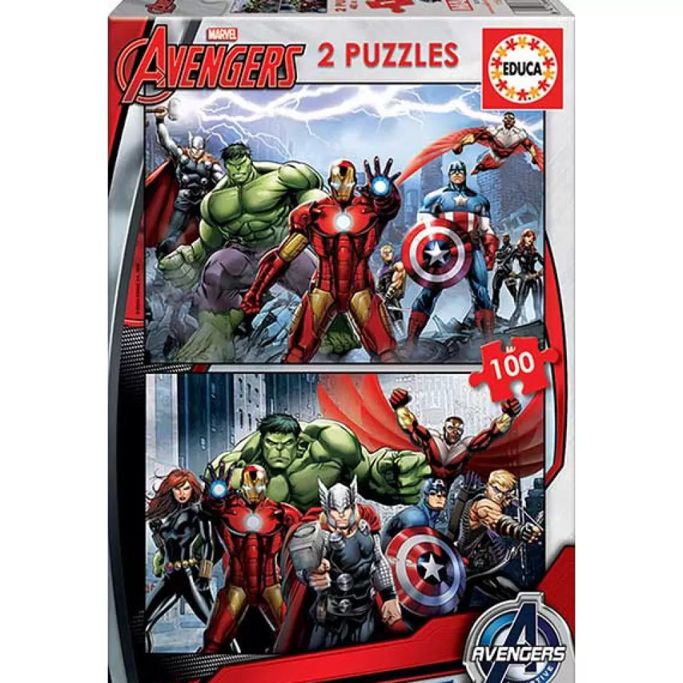 Flash Sale Brinquedos Os Vingadores Os Vingadores Puzzle 2X100P Marvel