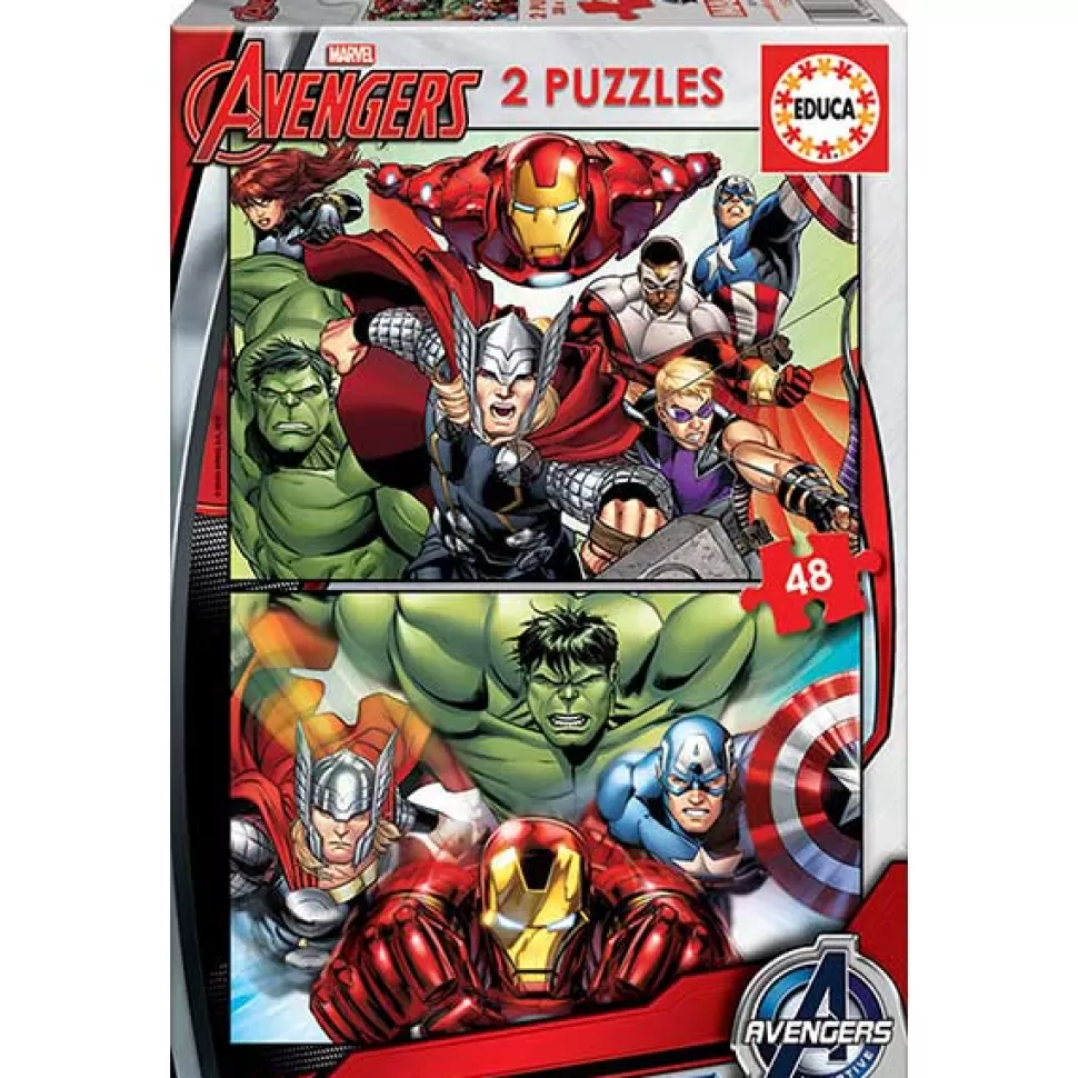 Shop Brinquedos Os Vingadores Os Vingadores Puzzle 2X48P Avengers