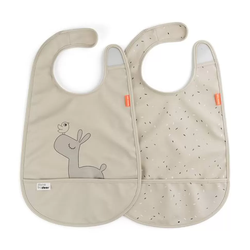 Brinquedos Done By Deer Pack 2 Babetes Com Velcro Lalee Sand< Brinquedos De Cozinha