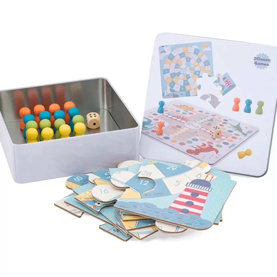 Cheap Brinquedos Ulysse Parcheesi E Ganso Quebra-Cabeca Em Caixa De Metal