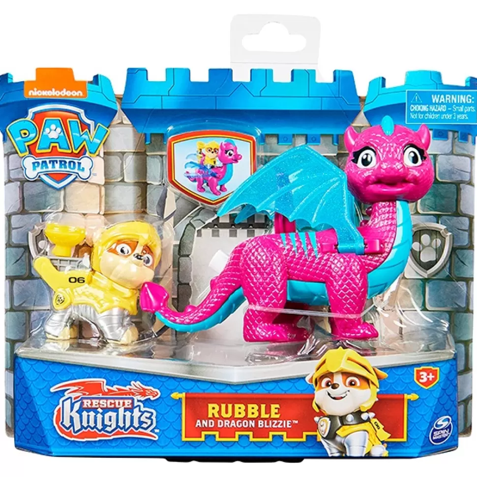Brinquedos Patrulha Pata Patrulha Pata Rubble Com Dragao Blizzie< Brinquedos De Dragões