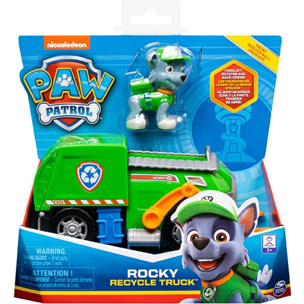 Brinquedos Patrulha Pata Patrulha Pata Veiculo E Figura Rocky< Brinquedos De Carros