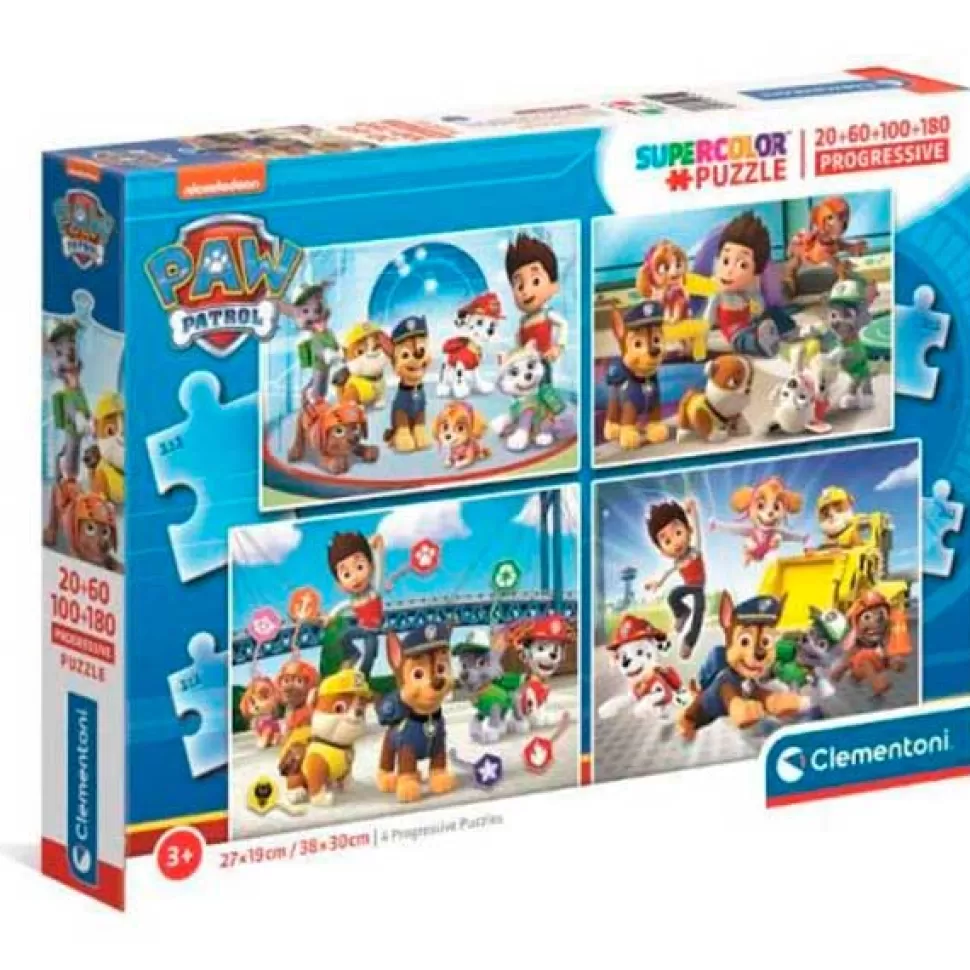 Shop Brinquedos Patrulha Pata Paw Patrol Progressive Puzzle 20-60-100-180P