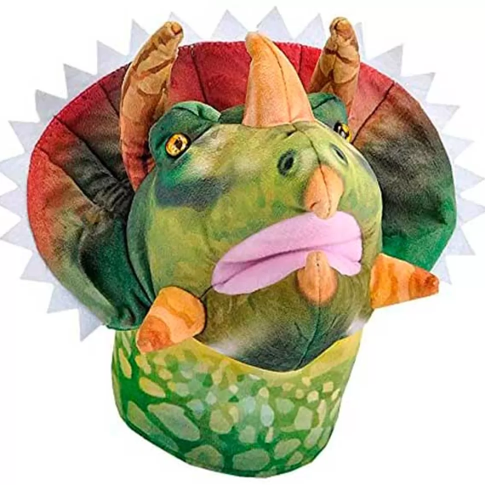 Best Brinquedos Wild Republic Peluche Fantoche Dinossauro Triceratops Com Sons 20 Cm