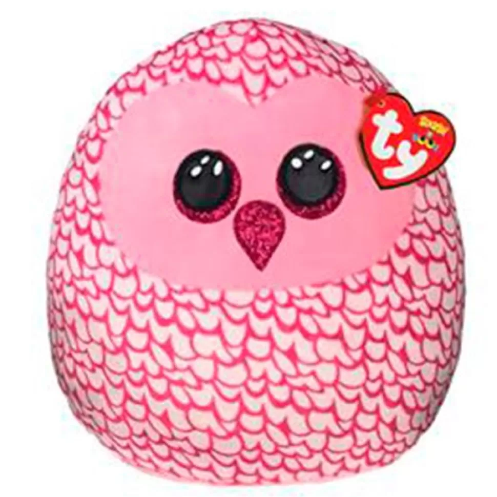 Discount Brinquedos Beanie Boos Pelucia Squish Coruja Rosa Pinky 25Cm