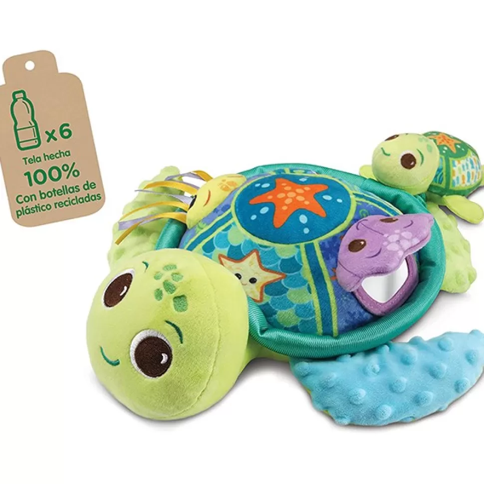 Fashion Brinquedos Vtech Pelucia Tartaruga E Bebé Com Texturas
