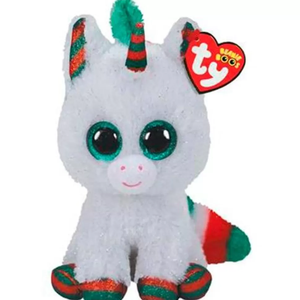 Store Brinquedos Beanie Boos Pelucia Unicórnio Natal Snowfall Boos 15Cm