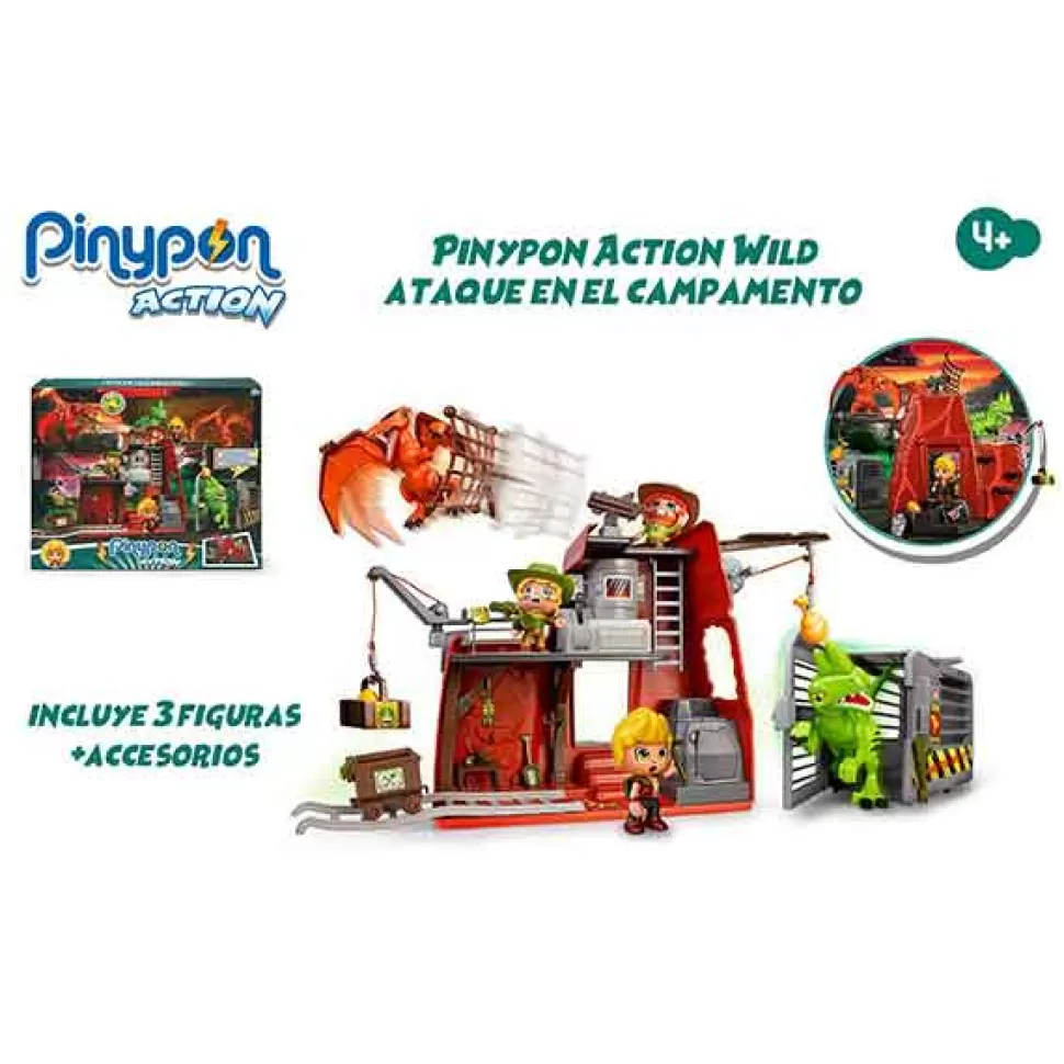Brinquedos Pinypon Action Pinypon Action Wild Dinos: O Ataque Ao Acampamento< Brinquedos De Dinossauros