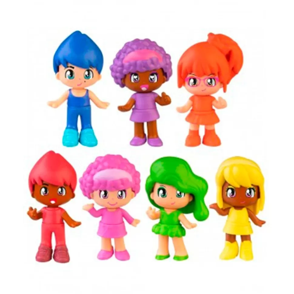Outlet Bonecas Pinypon Pinypon Tubo Arcoiris 7 Figuras