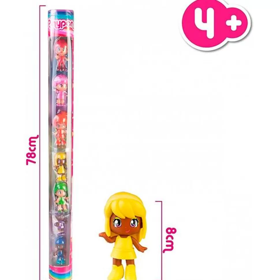 Outlet Bonecas Pinypon Pinypon Tubo Arcoiris 7 Figuras