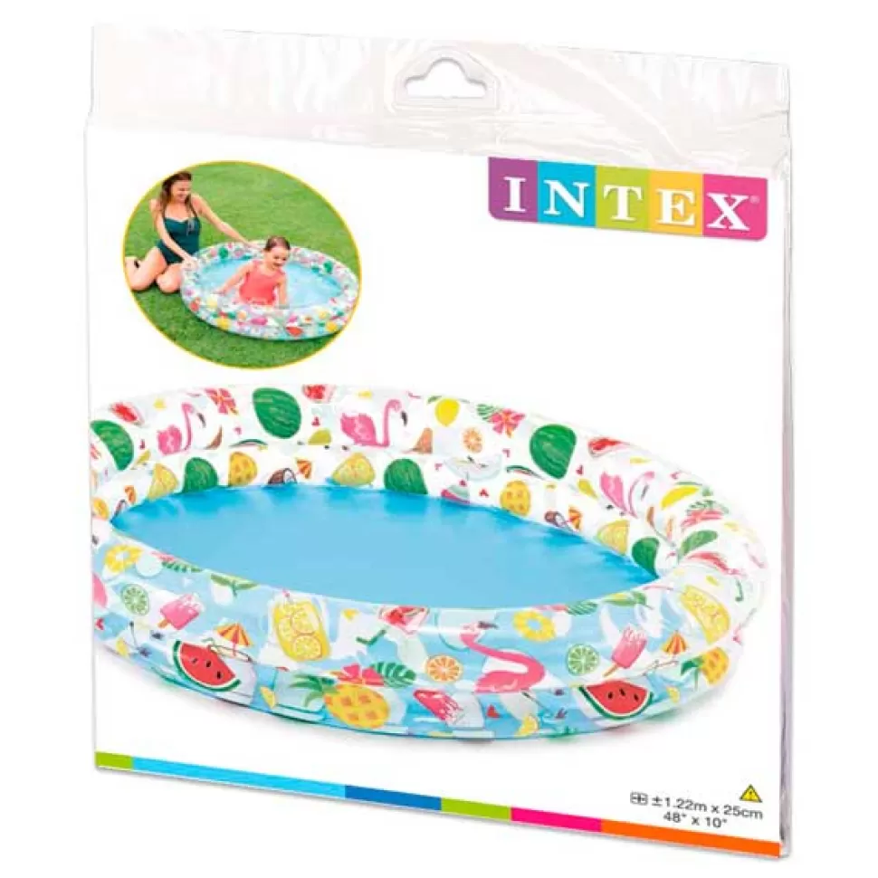 Brinquedos Intex Piscina 2 Aneis Fruity 122X25Cm< Brinquedos Praia