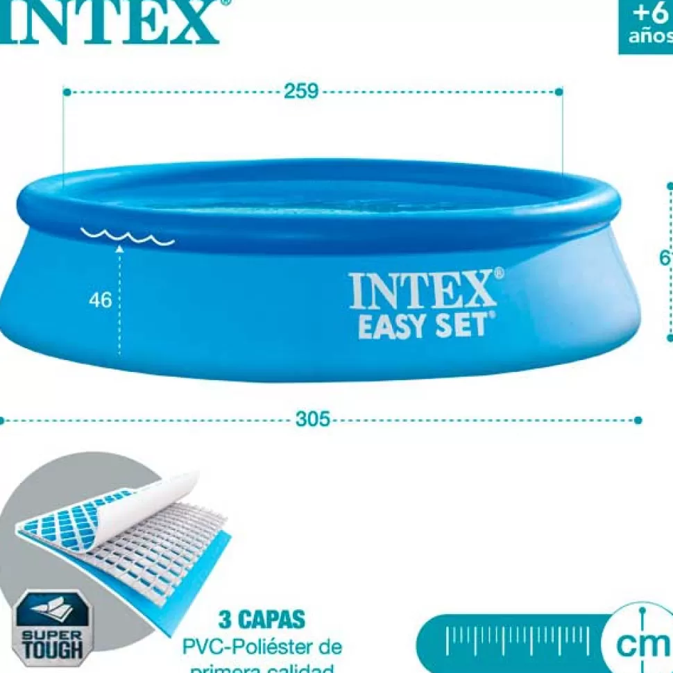 Brinquedos Intex Piscina Easy Set Com Estacao De Tratamento De Agua 305X61Cm< Brinquedos Piscina
