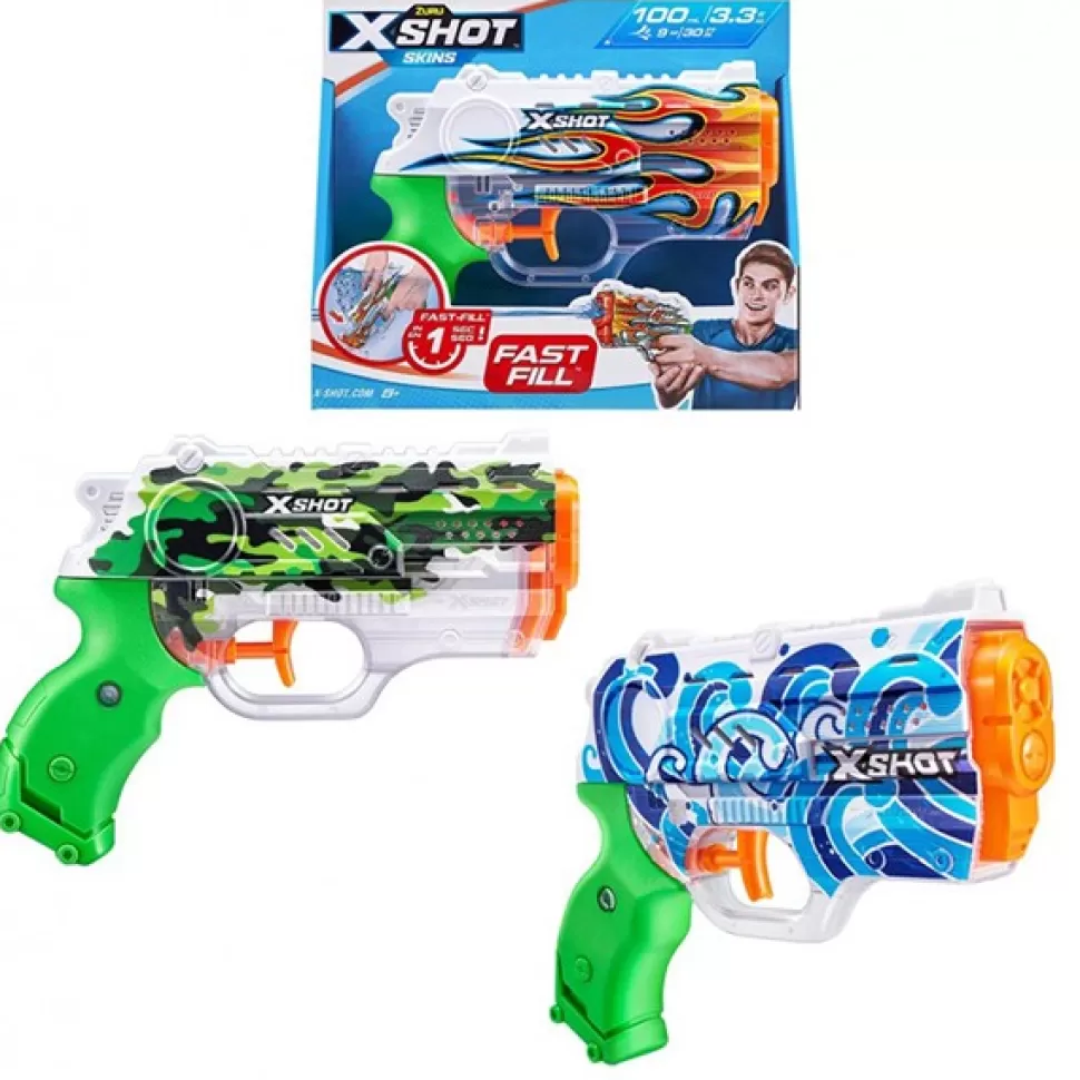 Brinquedos ZURU Pistola Agua X-Shot Skins Fast Fill Nano< Brinquedos Piscina