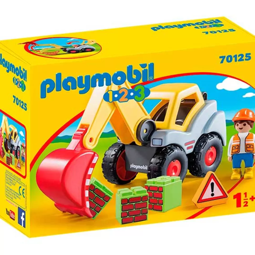 Brinquedos Playmobil 1.2.3 Playmobil 70125 1.2.3 Pa Escavadeira< Brinquedos De Tratores