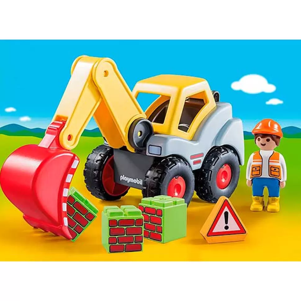 Brinquedos Playmobil 1.2.3 Playmobil 70125 1.2.3 Pa Escavadeira< Brinquedos De Tratores