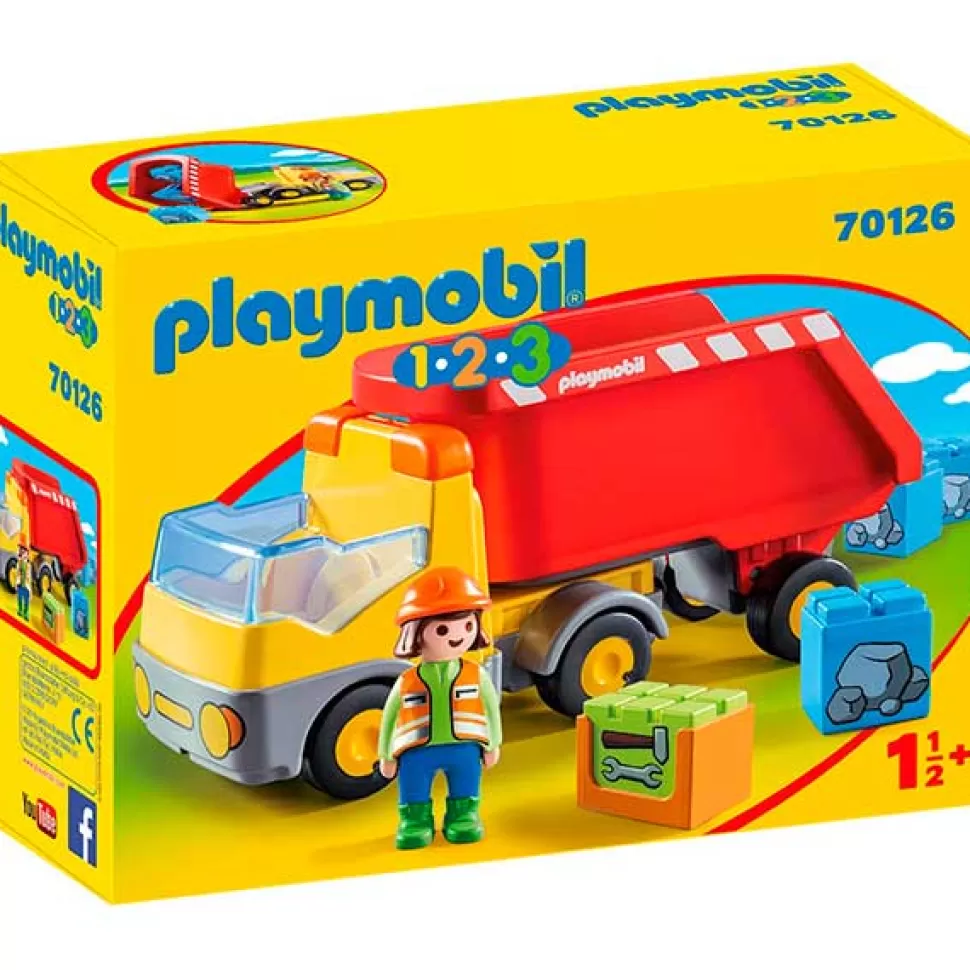 Brinquedos Playmobil 1.2.3 Playmobil 70126 1.2.3 Caminhao De Construcao< Brinquedos De Camiões